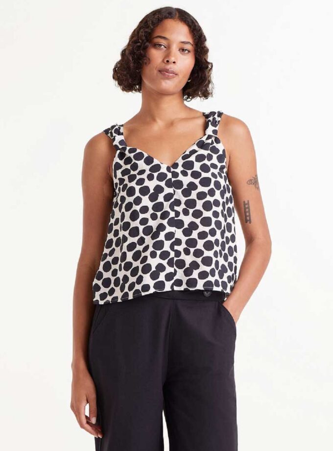 Terrazzo print strappy top lovebyhands.gr