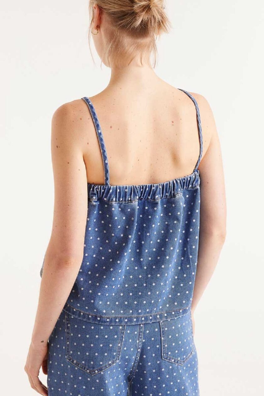 White Mini Dots Top lovebyhands.gr