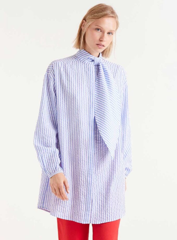 Shirt with blue Stripes lovebyhands.gr