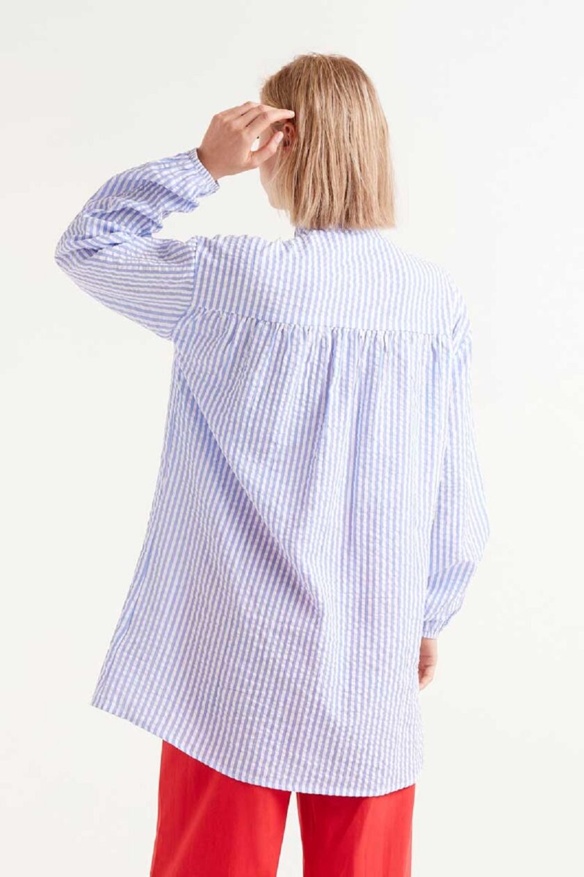 Shirt with blue Stripes lovebyhands.gr