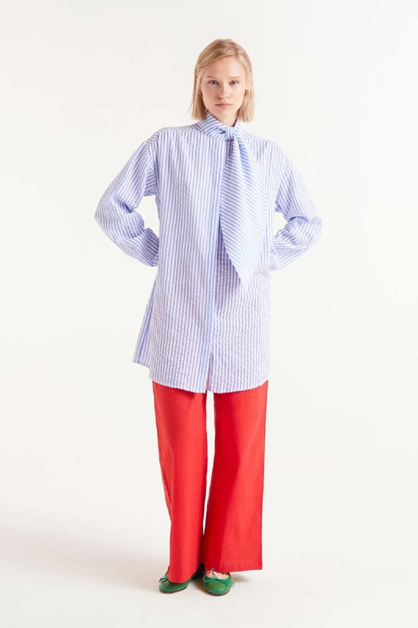 Shirt with blue Stripes lovebyhands.gr