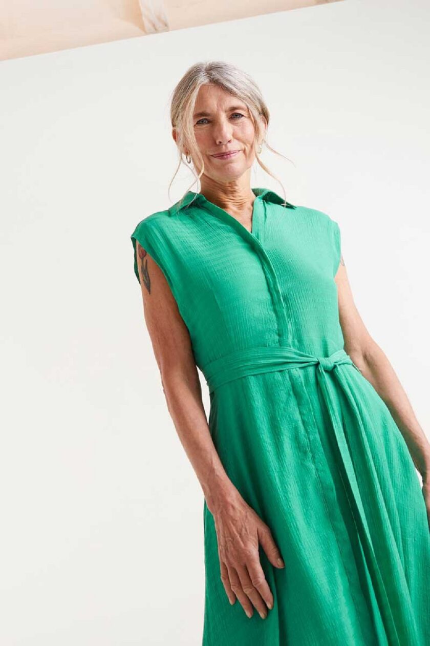 Green Long Dress lovebyhands.gr