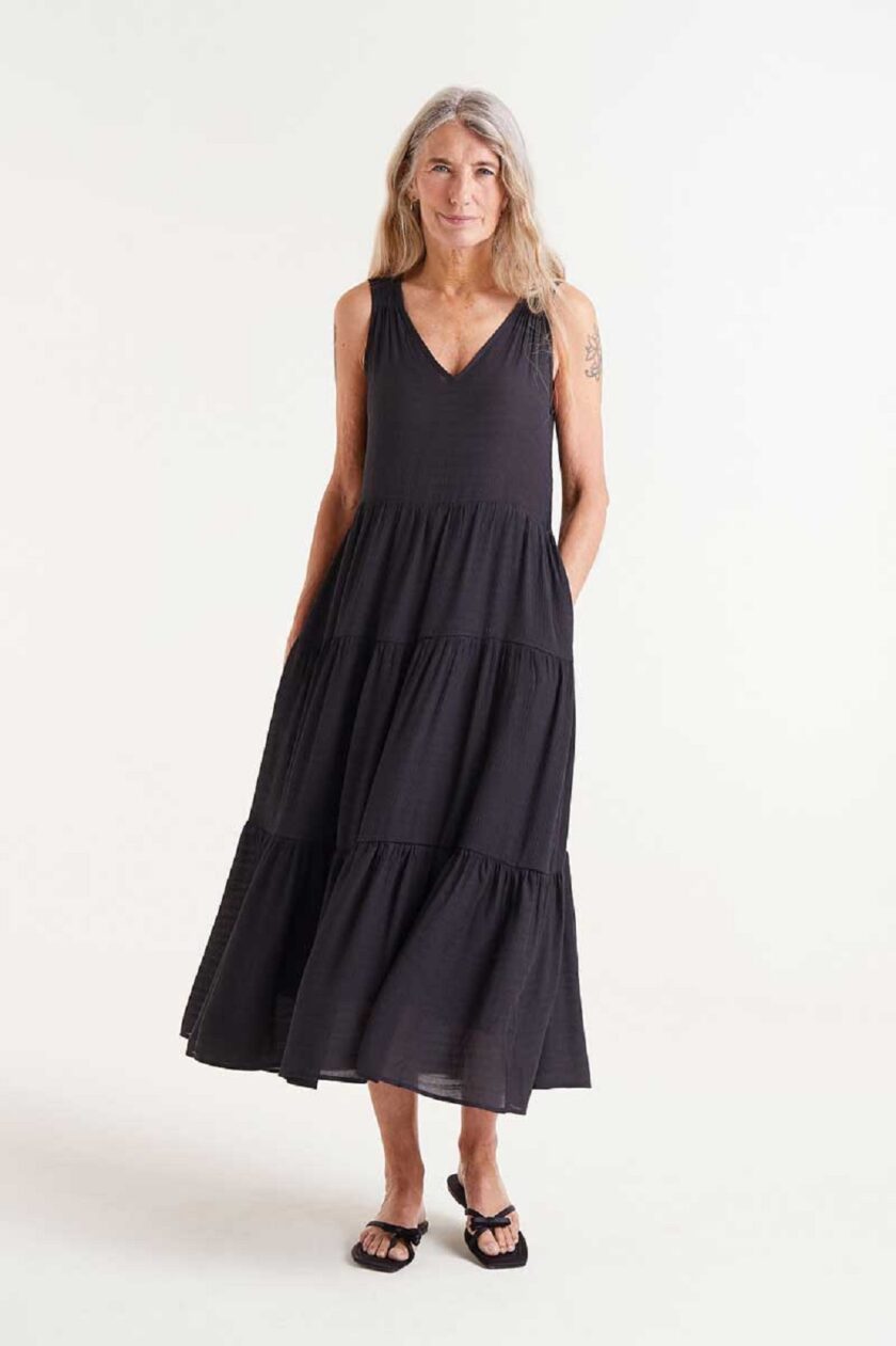 Black Midi Dress lovebyhands.gr