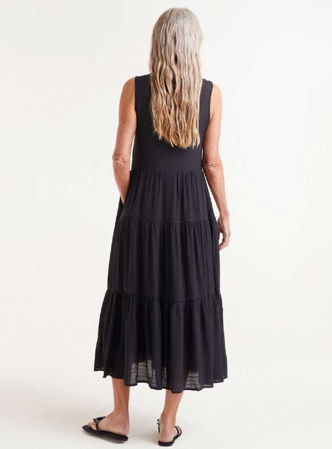 Black Midi Dress lovebyhands.gr