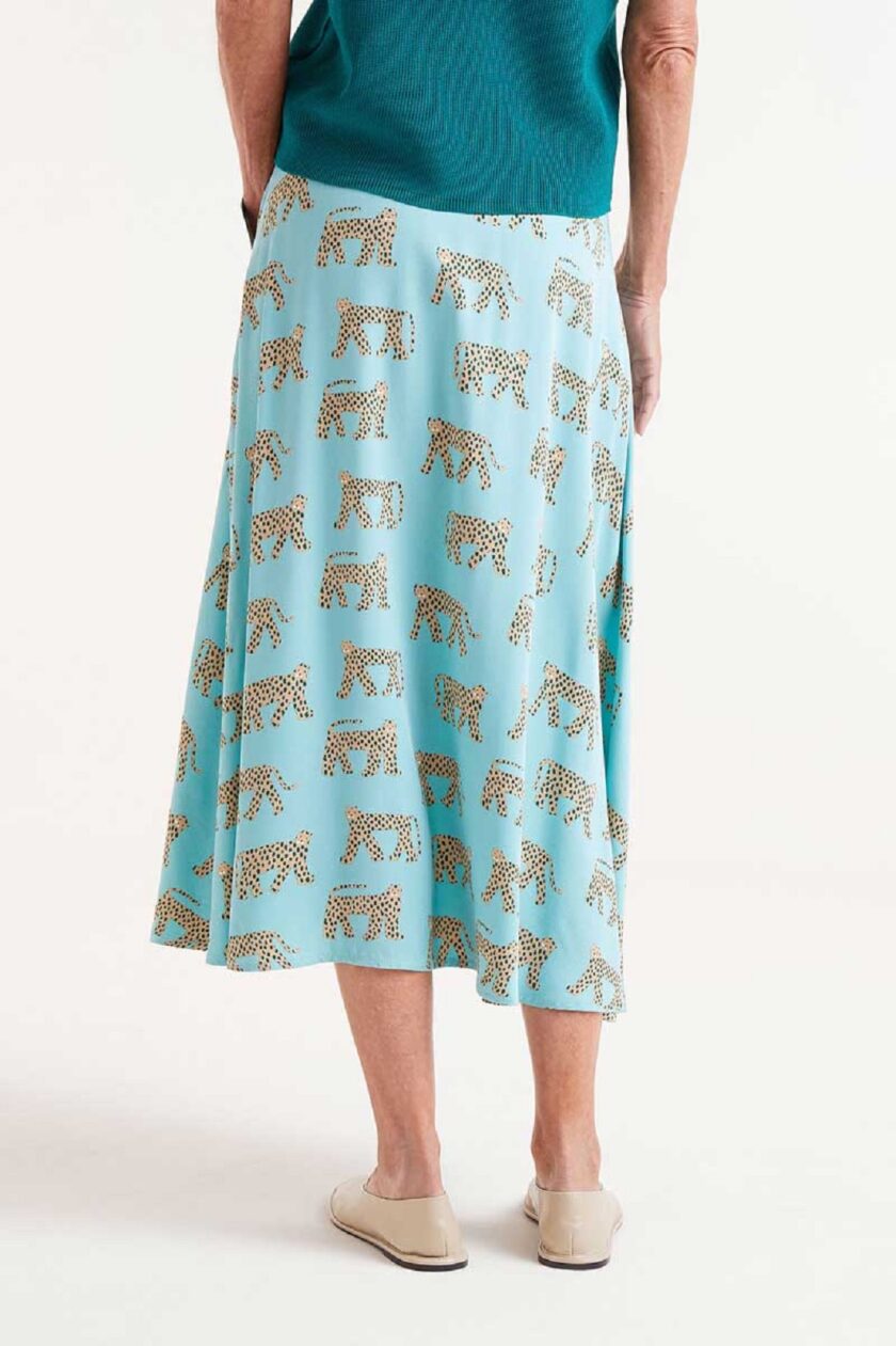 Jaguar print midi skirt lovebyhands.gr