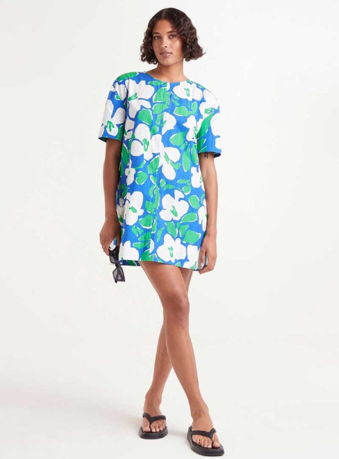 Bosco floral print short dress lovebyhands.gr