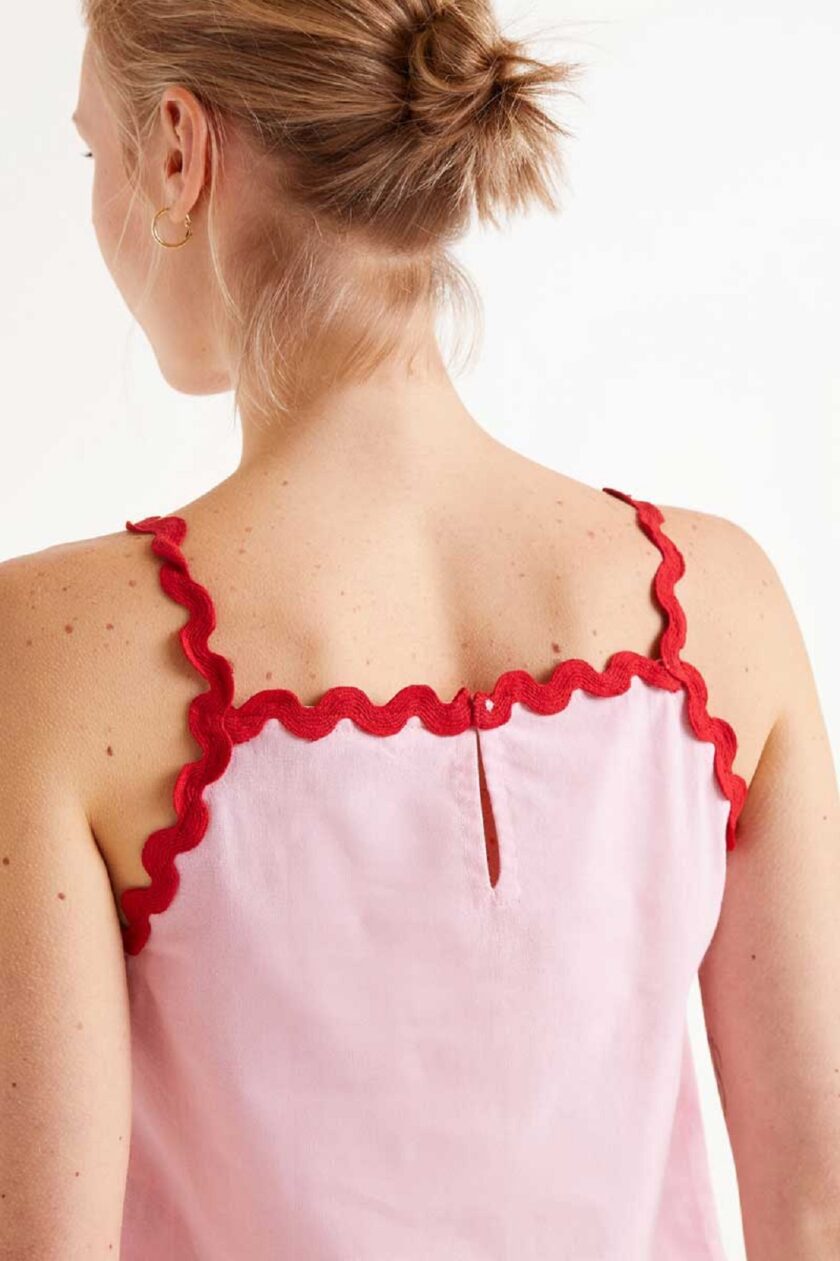 Pink picunela strappy top lovebyhands.gr