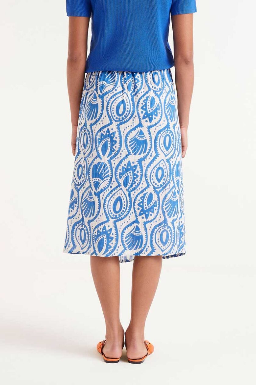 Aquaria print midi skirt lovebyhands.gr