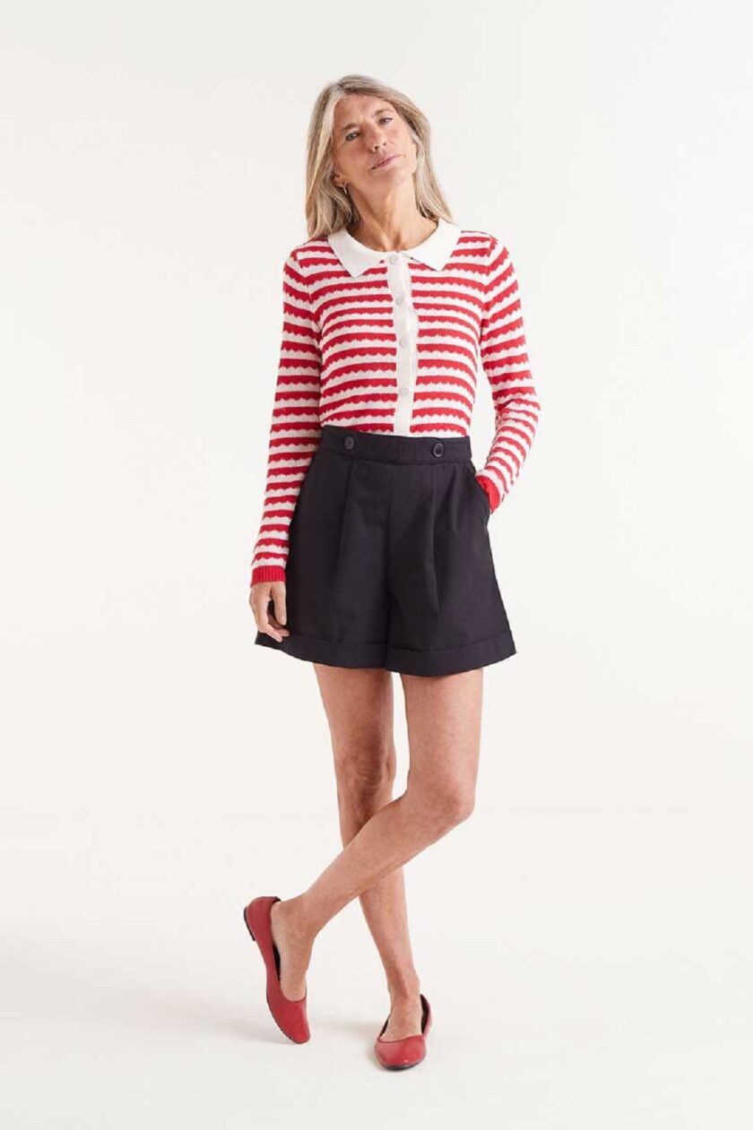 Black button shorts lovebyhands.gr