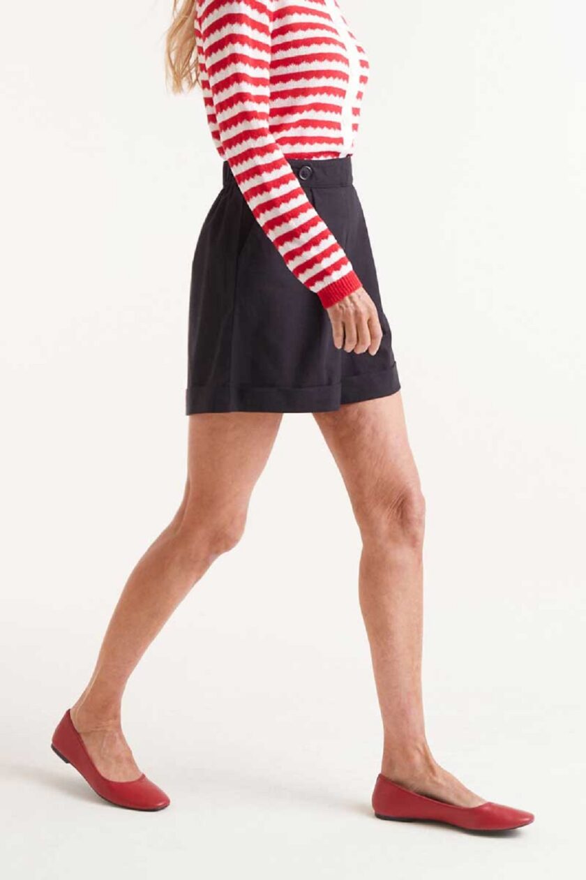 Black button shorts lovebyhands.gr