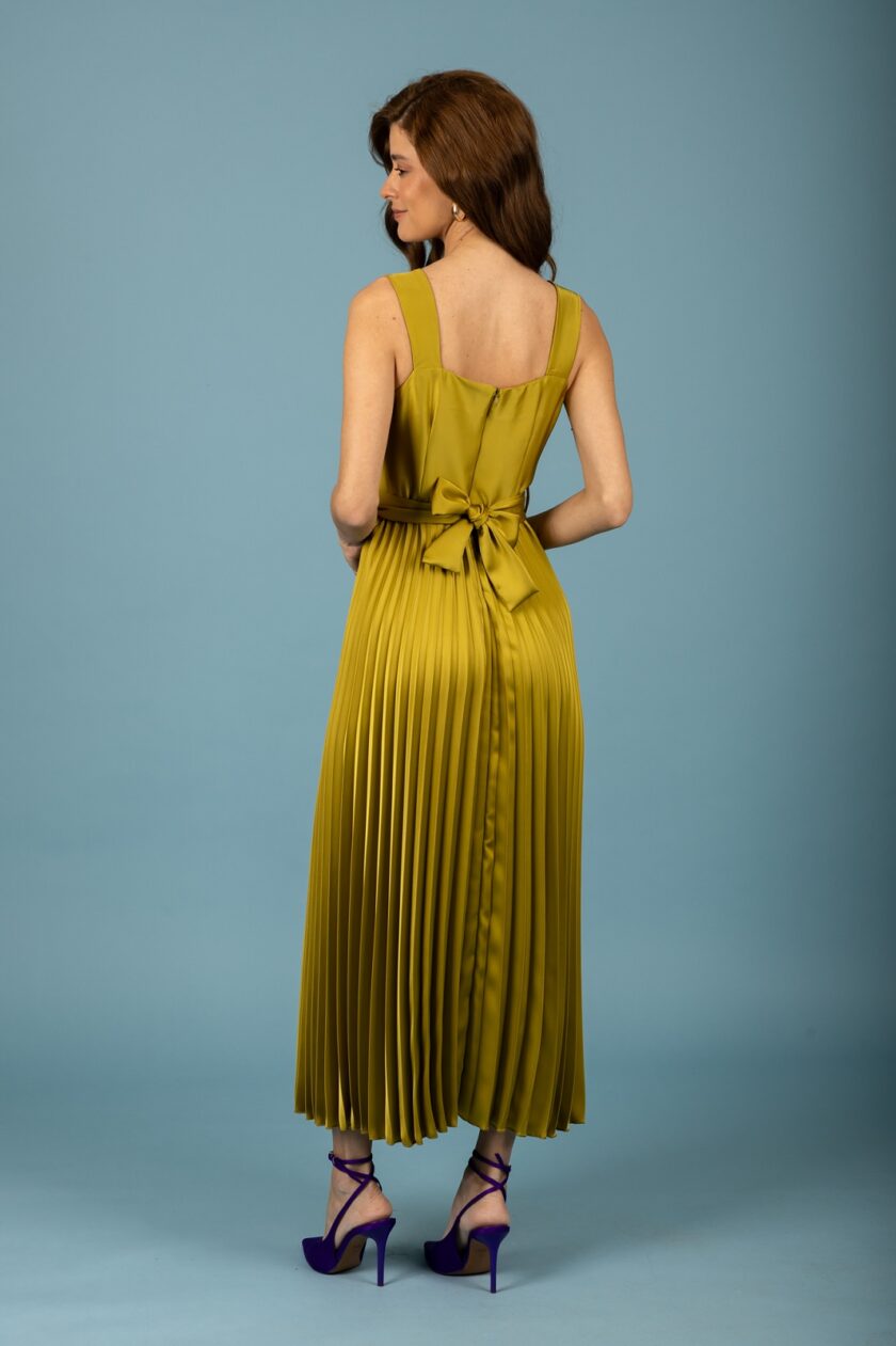 Clara plisse dress - Olive lovebyhands.gr