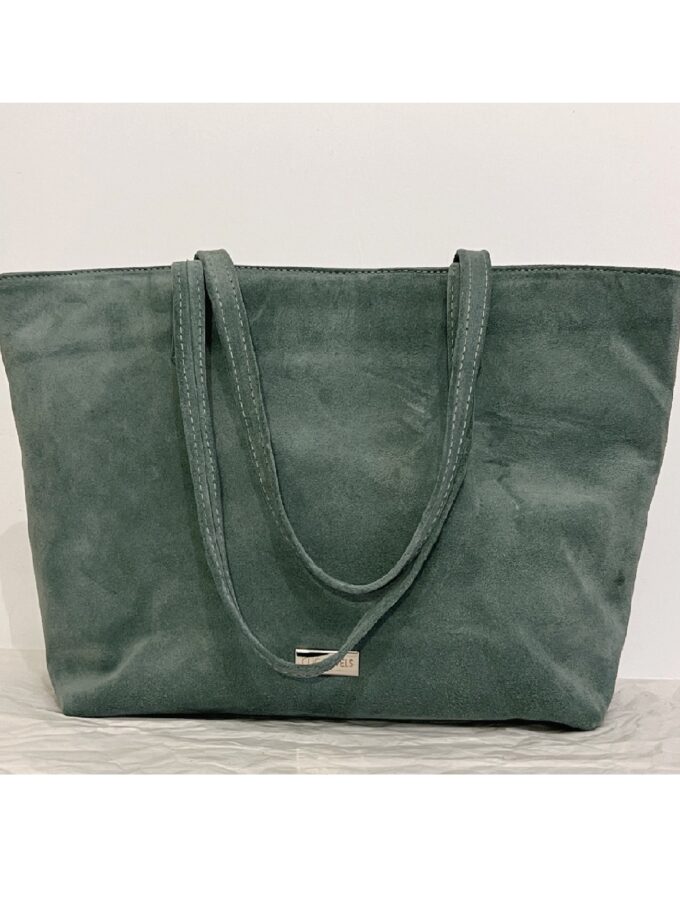 Nelly Totebag - Suede Mint lovebyhands.gr