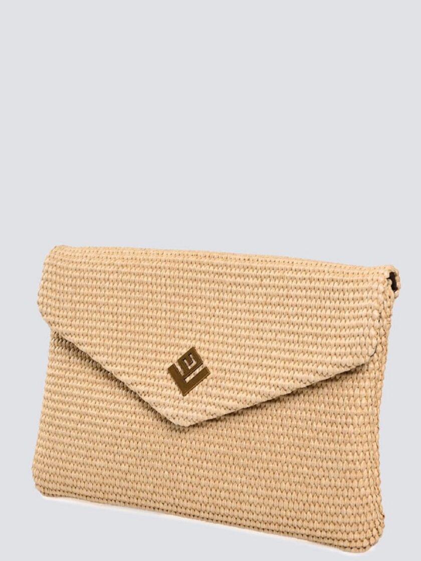 Cameo Rafia Bag - Beige lovebyhands.gr