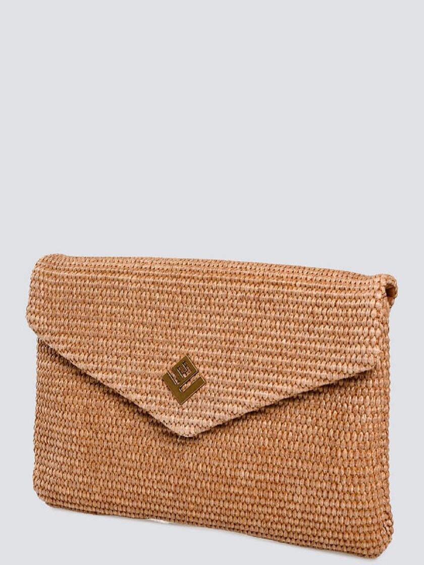 Cameo Rafia Bag - Tabac lovebyhands.gr