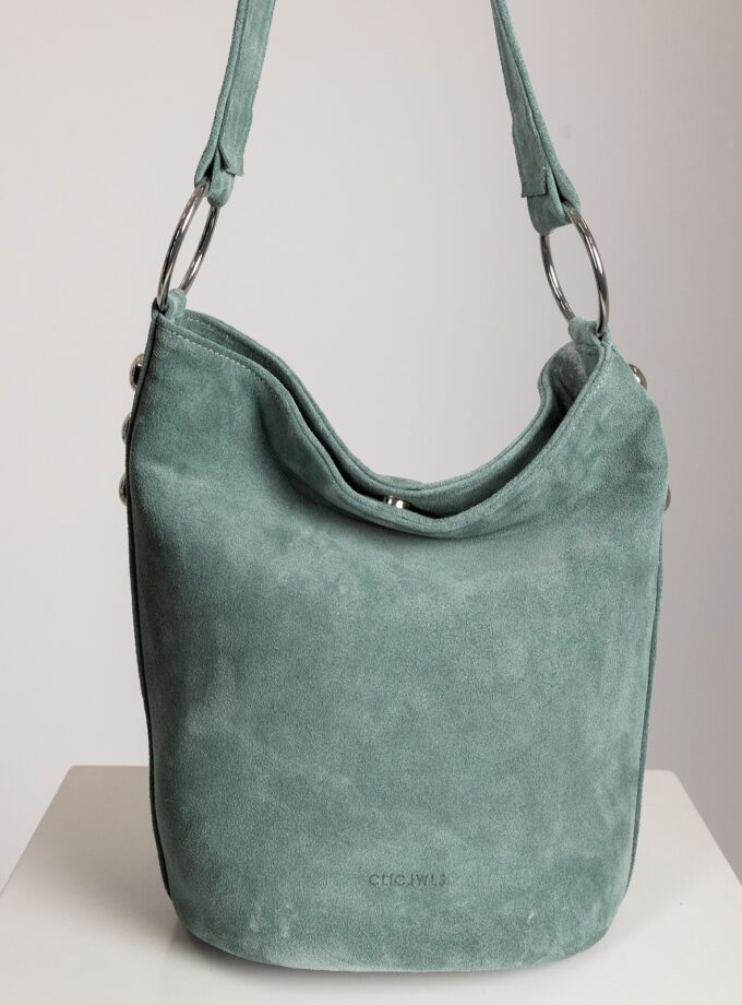 Sandra Bucketbag - Mint Suede lovebyhands.gr