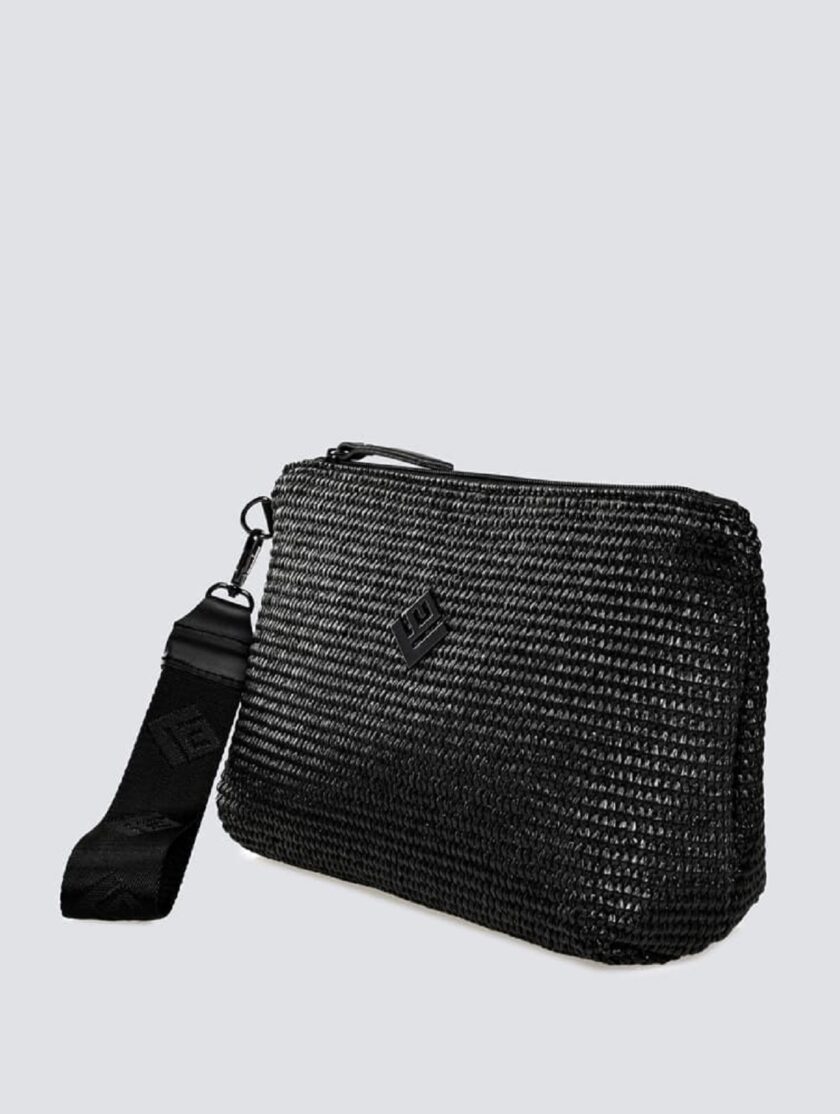 Necessaire Rafia Bag - Black lovebyhands.gr