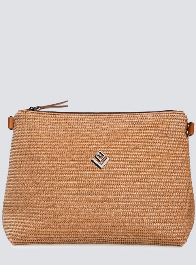 Olimpia Rafia Bag - Tabac lovebyhands.gr