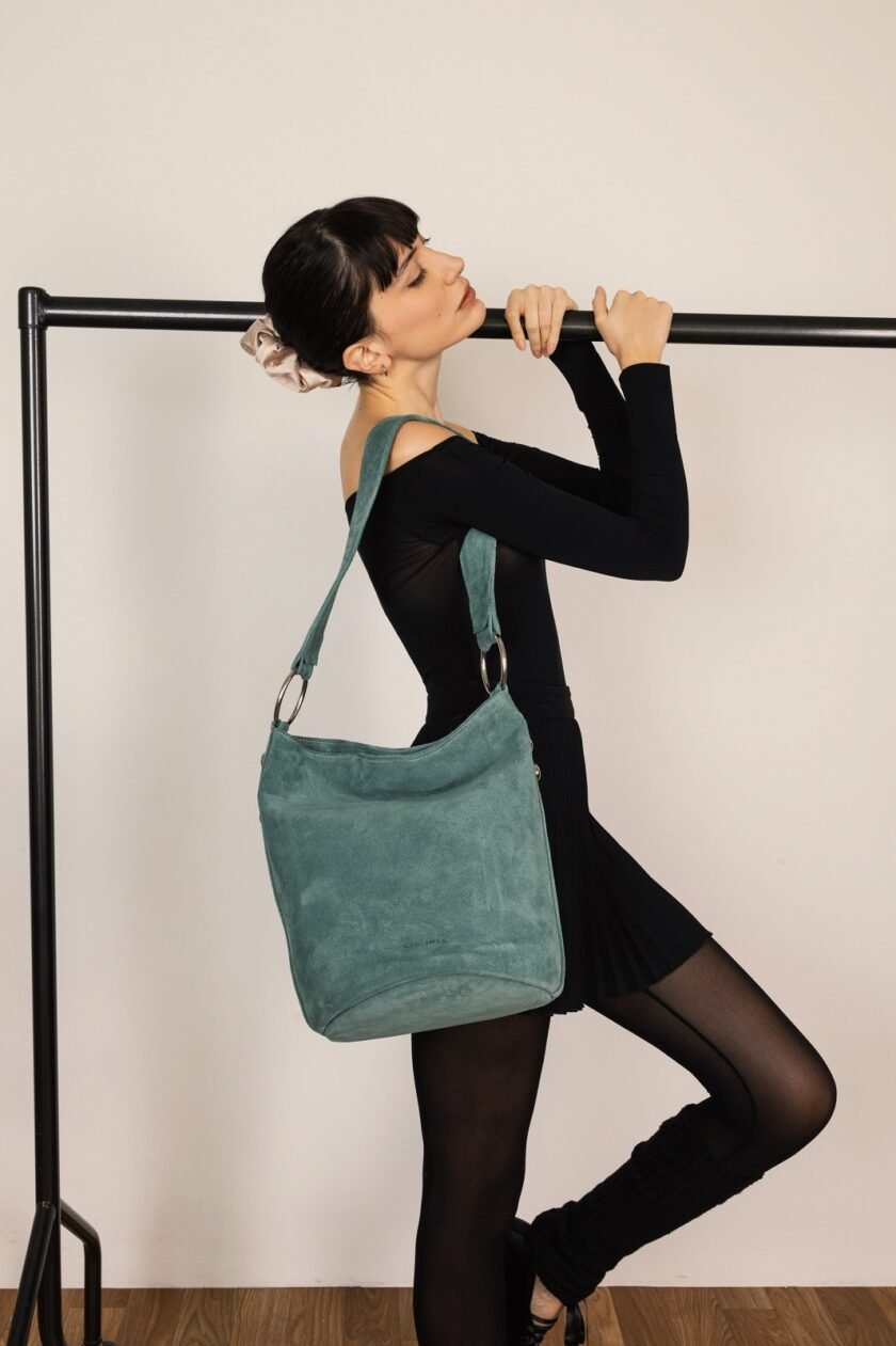 Sandra Bucketbag - Mint Suede lovebyhands.gr