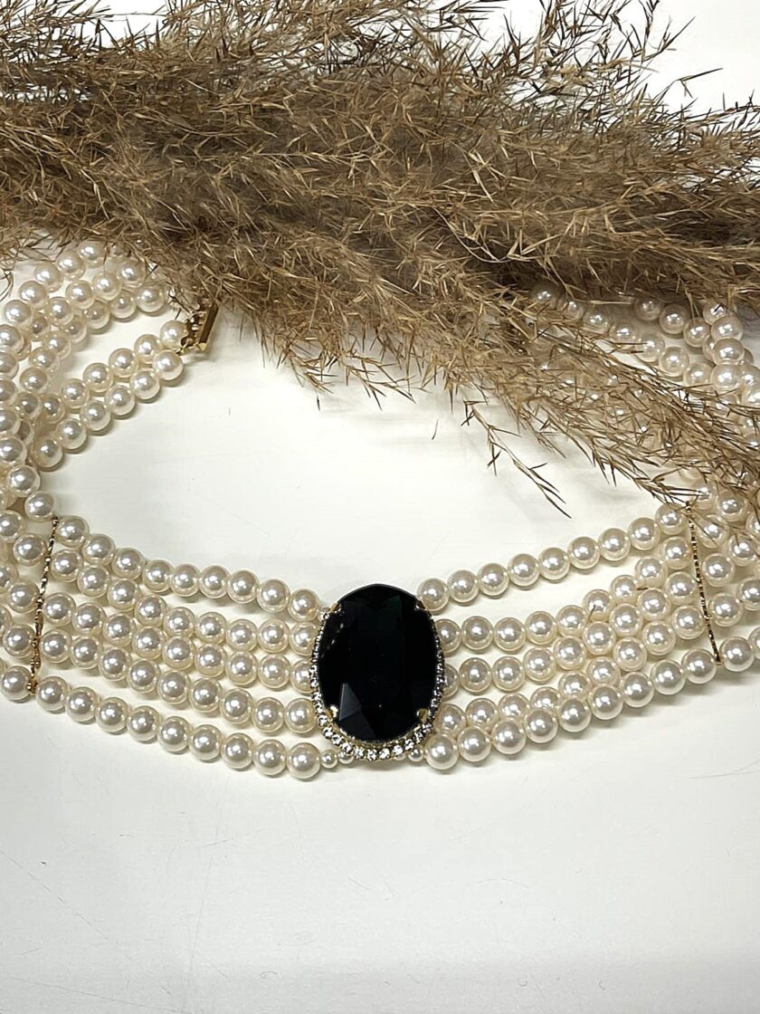 Andromeda Necklace - Dark Green Stone lovebyhands.gr