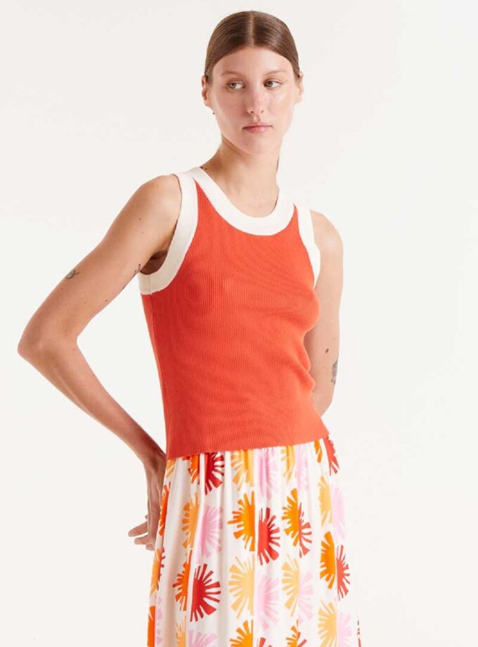Orange And White - Top lovebyhands.gr