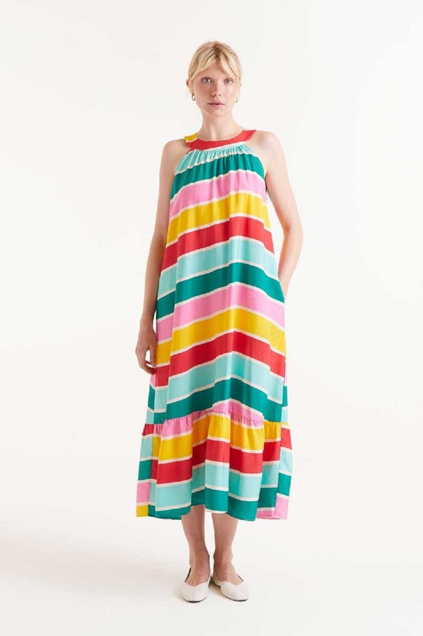 Colour Wave Long Dress lovebyhands.gr