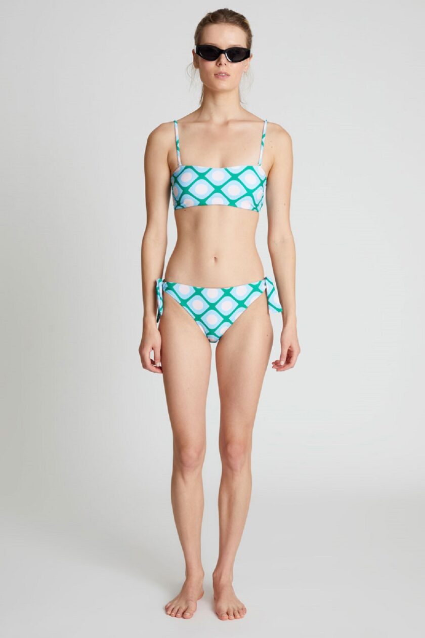 Poniente printed straight bikini top lovebyhands.gr