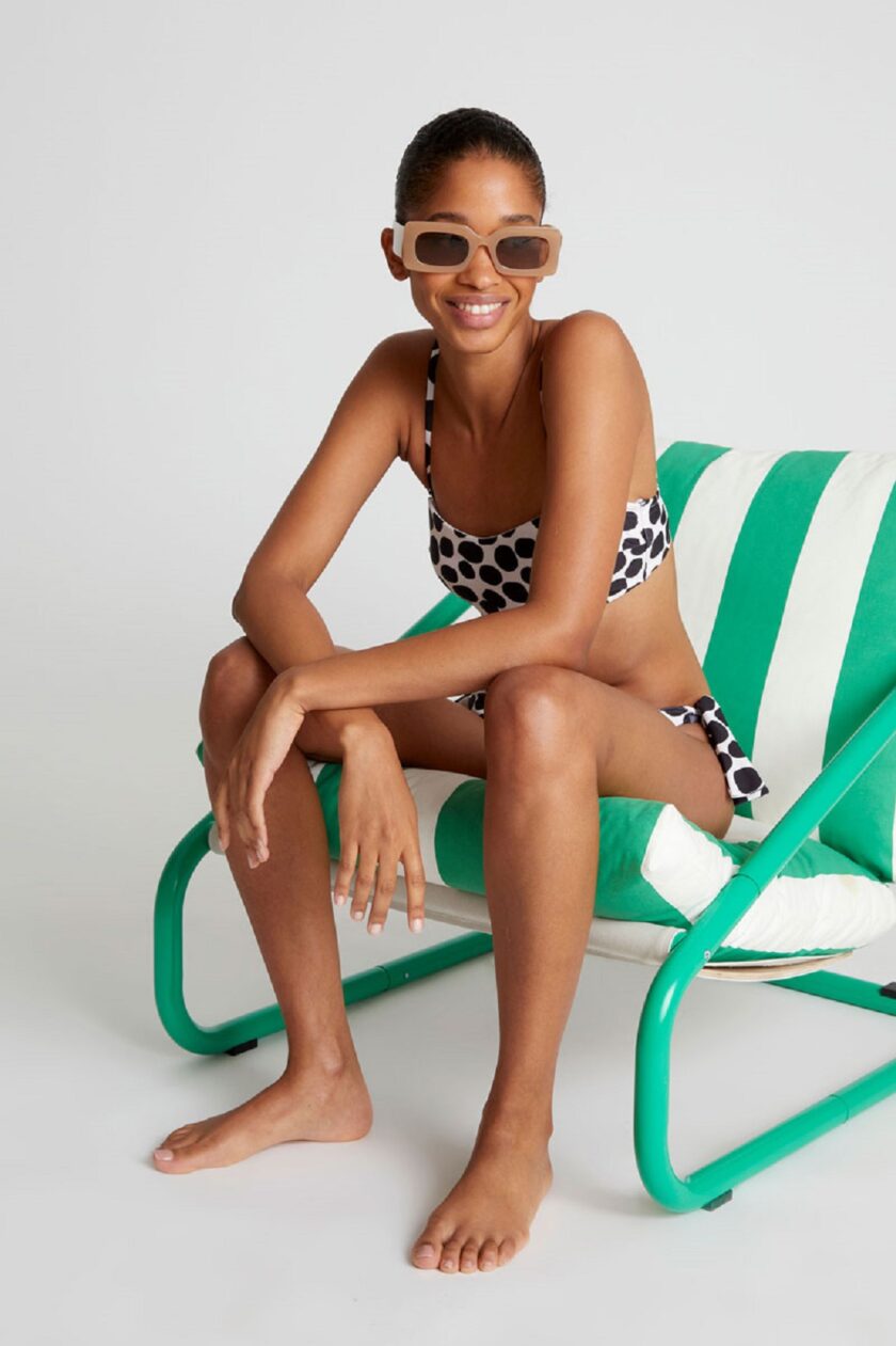 Terrazzo print straight bikini top lovebyhands.gr