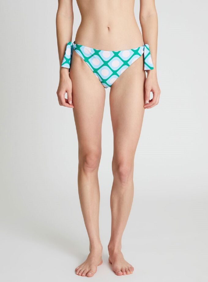 Poniente print tie-up bikini bottom lovebyhands.gr