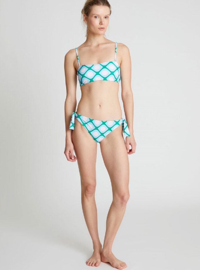 Poniente print tie-up bikini bottom lovebyhands.gr