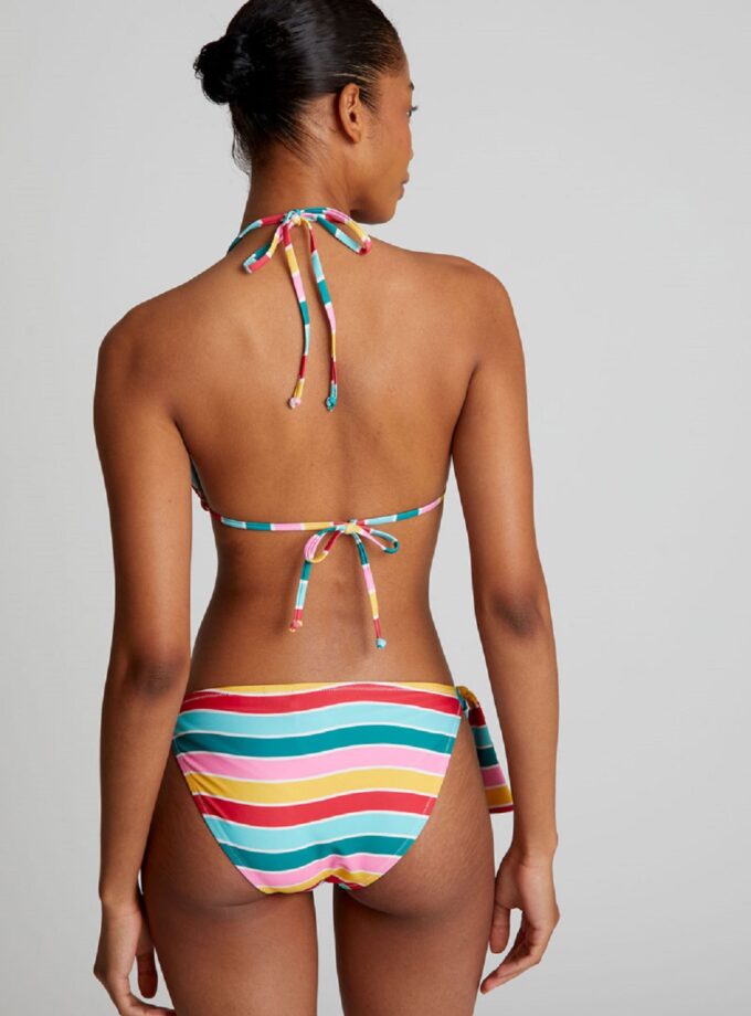 Colour Wave printed triangle bikini top lovebyhands.gr