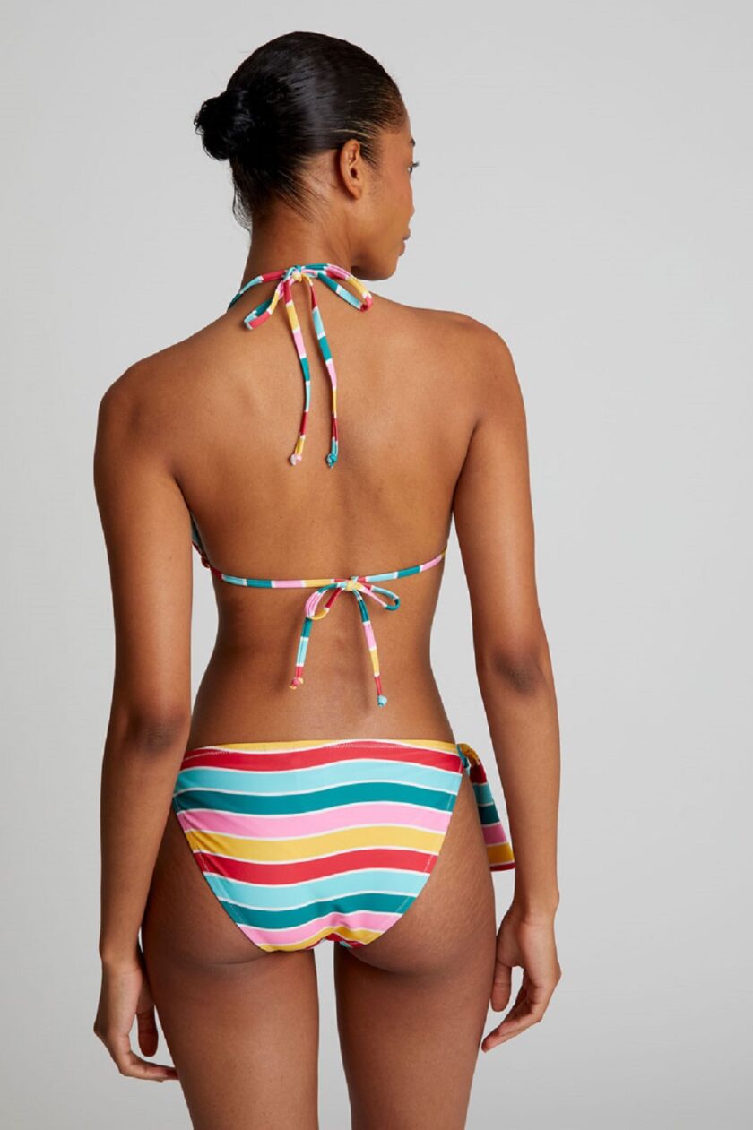 Colour Wave printed triangle bikini top lovebyhands.gr