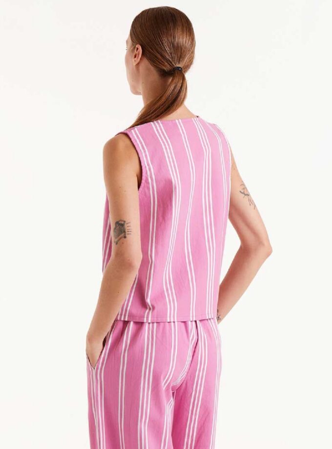 Pink Stripes Top lovebyhands.gr