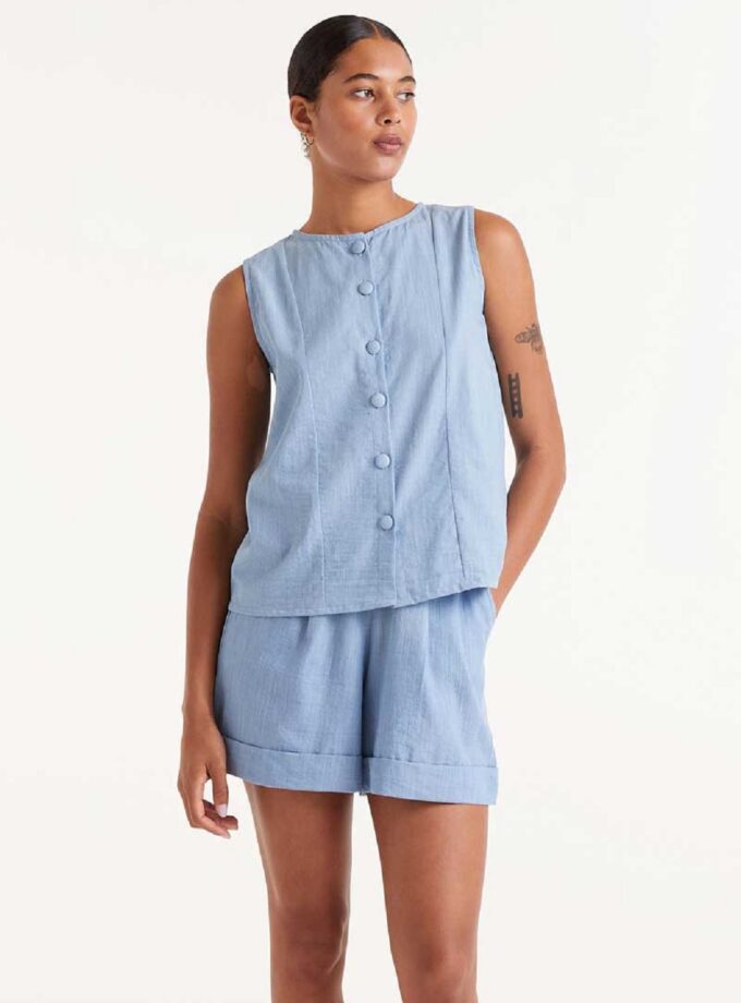 Light Blue Top lovebyhands.gr
