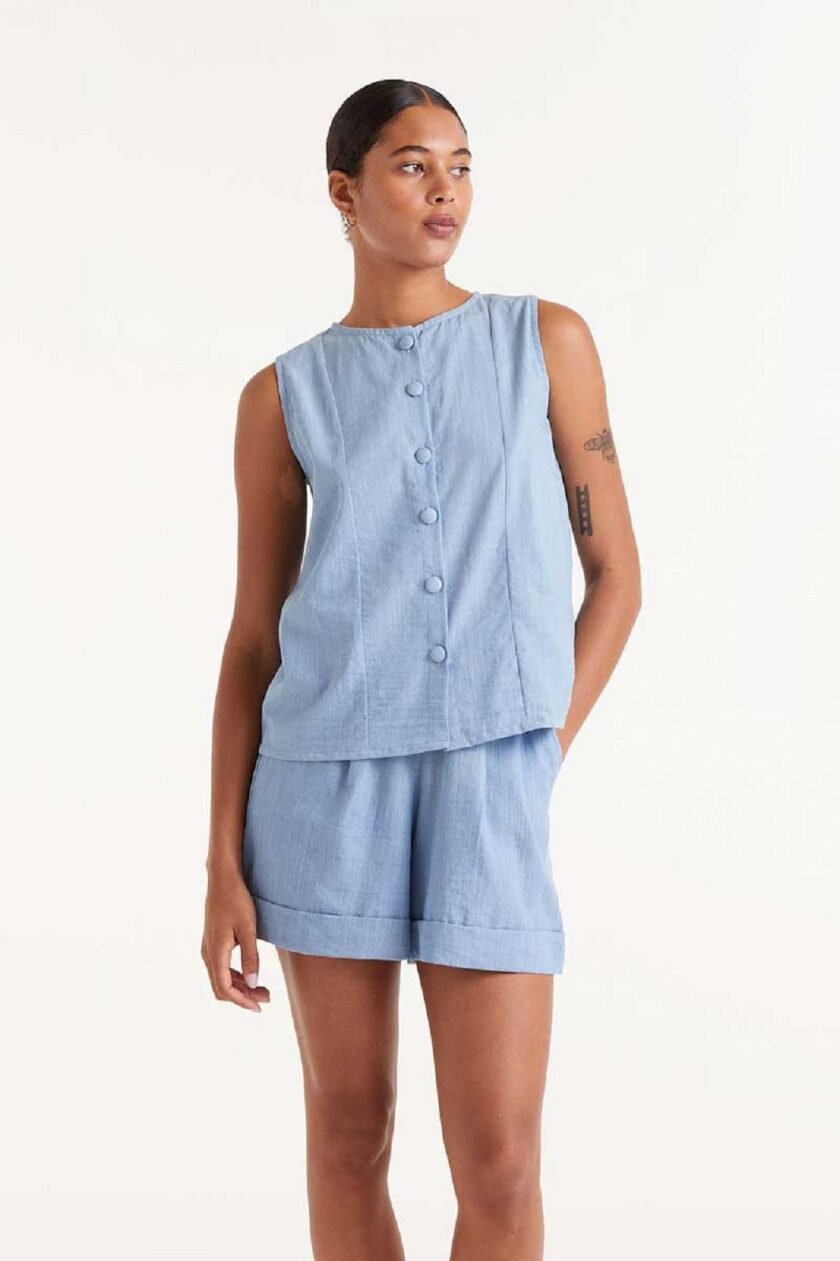 Light Blue Top lovebyhands.gr