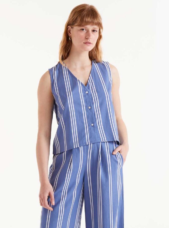 Blue Stripes Top lovebyhands.gr