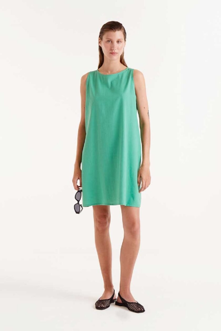 Green Short Dress lovebyhands.gr