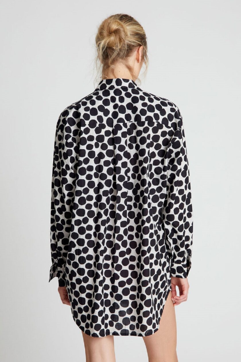 Terrazzo print oversized shirt lovebyhands.gr