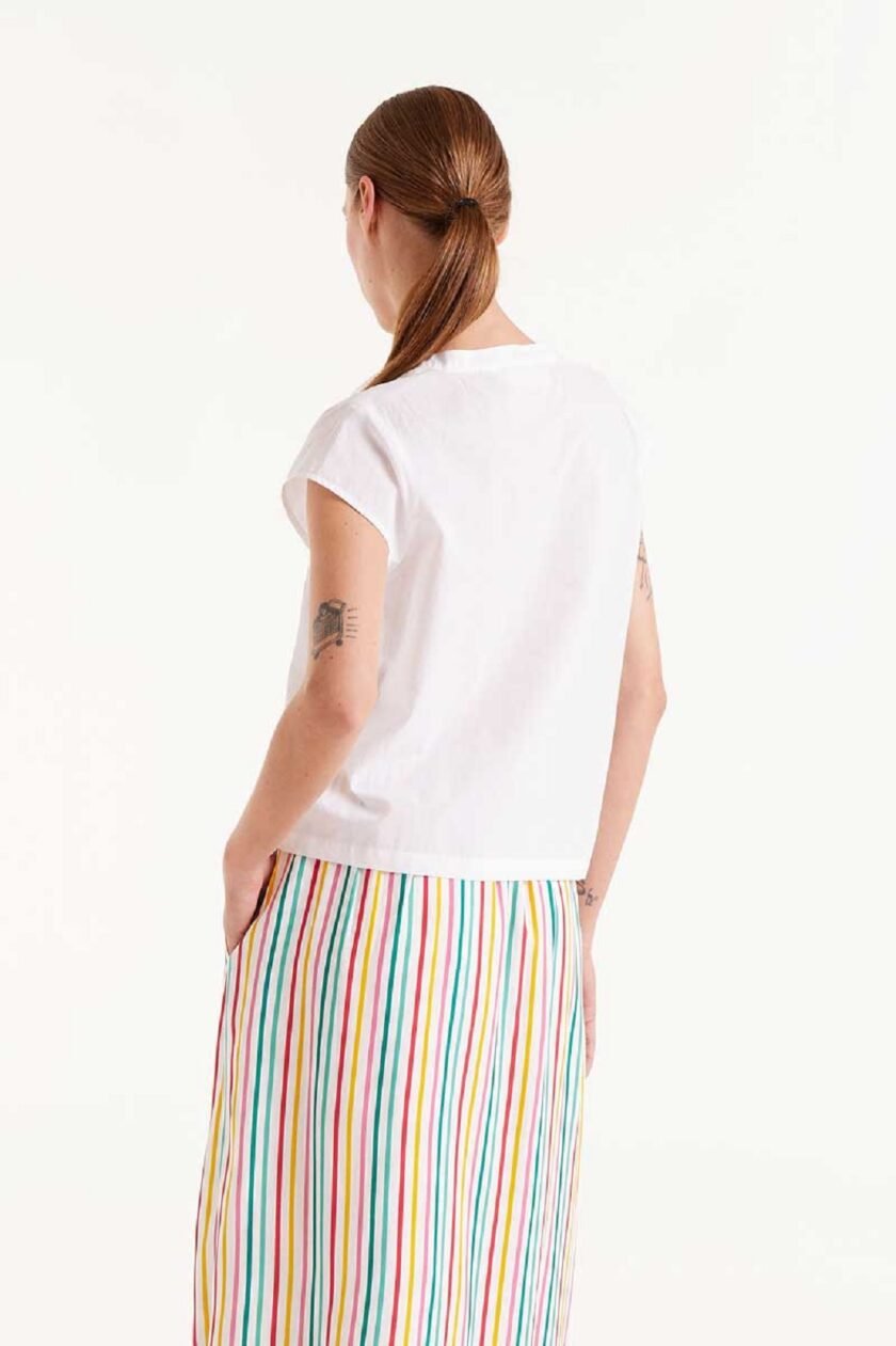 White Shirt With Pineapples lovebyhands.gr