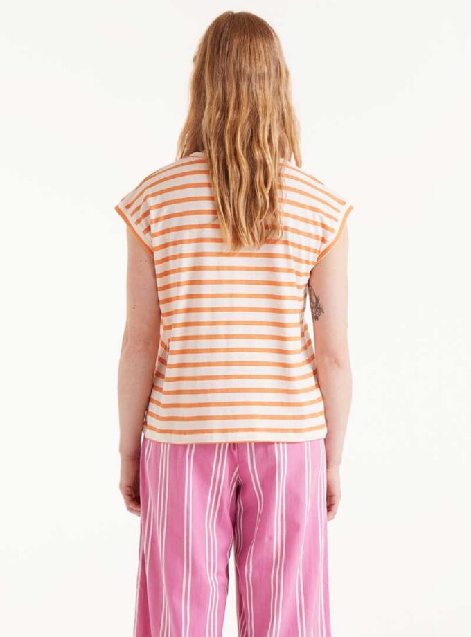 Stripes T-Shirt With Flower lovebyhands.gr