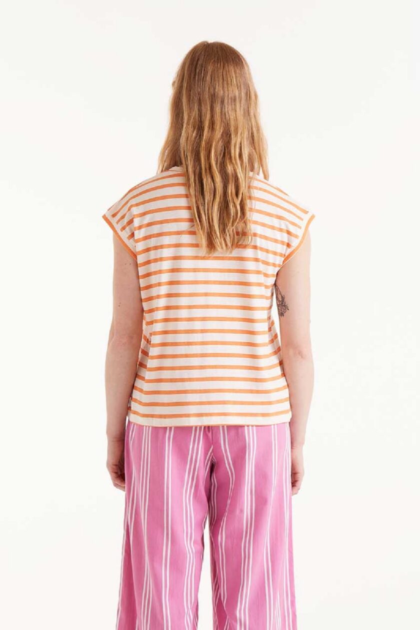 Stripes T-Shirt With Flower lovebyhands.gr