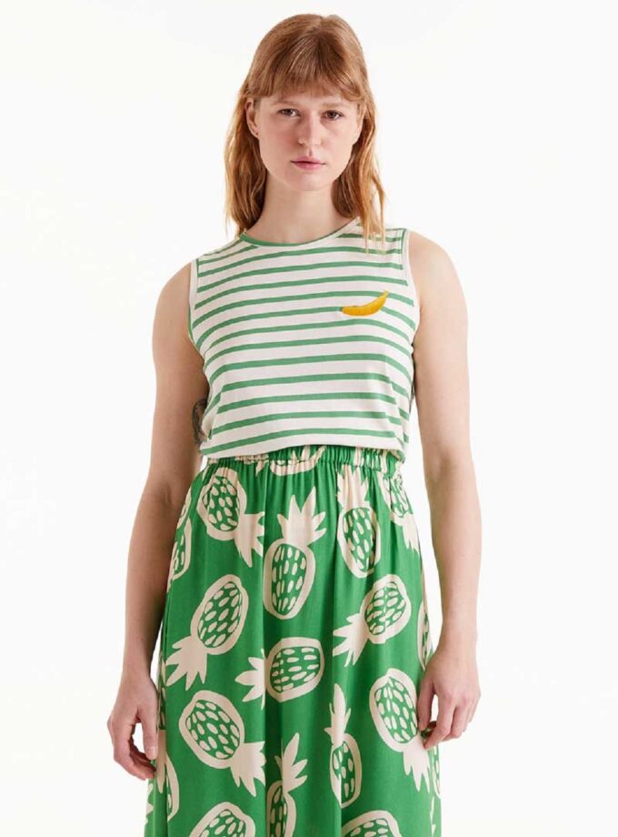 Stripes T-Shirt With Banana lovebyhands.gr