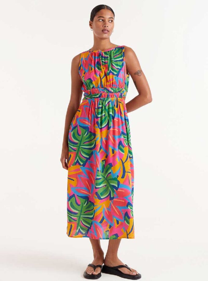 Samba floral print long dress lovebyhands.gr