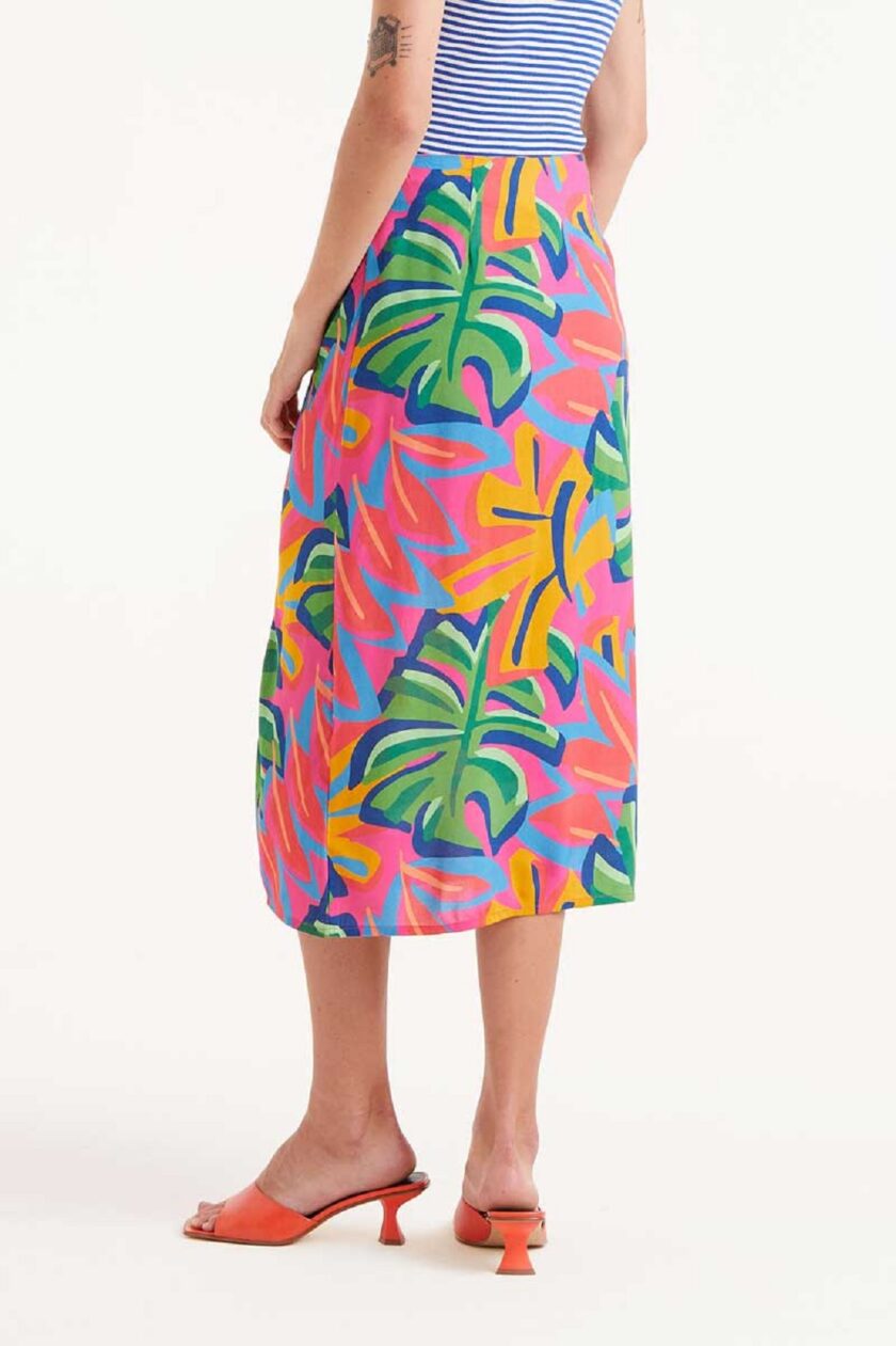 Samba floral print midi skirt lovebyhands.gr