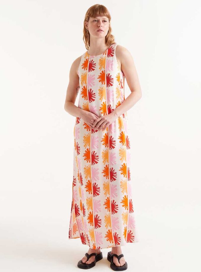 Solei printed long dress lovebyhands.gr