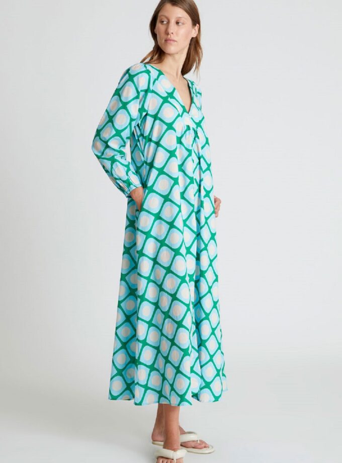 Poniente printed long dress lovebyhands.gr
