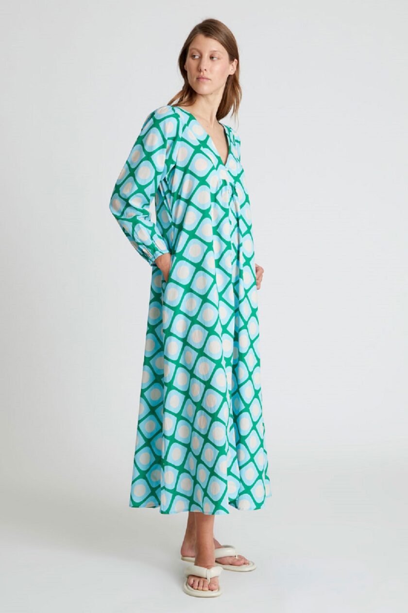 Poniente printed long dress lovebyhands.gr
