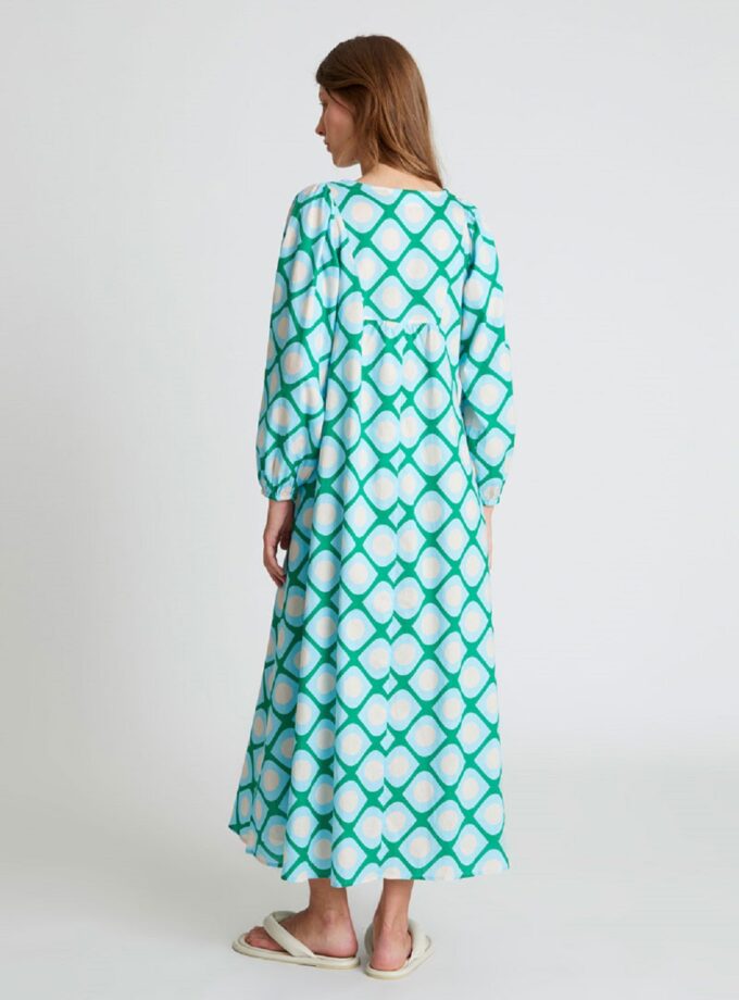 Poniente printed long dress lovebyhands.gr