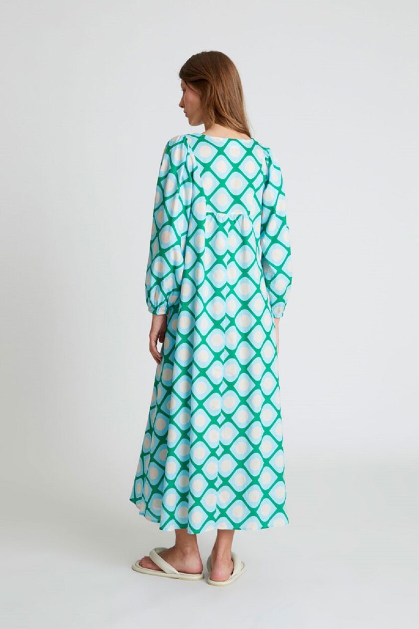 Poniente printed long dress lovebyhands.gr