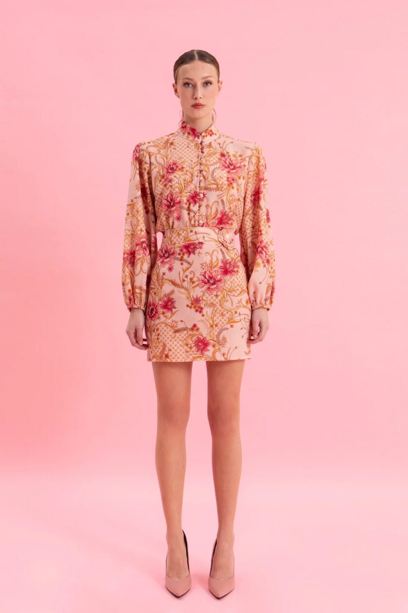 Dusty Pink Linen Shirt lovebyhands.gr