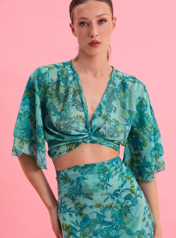 Botanical Breeze Wrap Top lovebyhands.gr